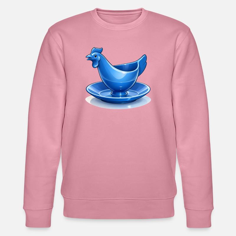 Blauer DDR Eierbecher Huhn Fanart, Ostalgie - Stanley/Stella Unisex Bio-Sweatshirt CHANGER  - Lila Traum