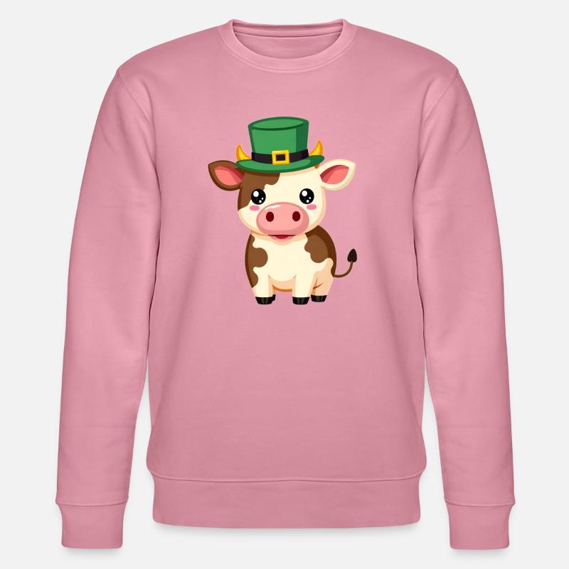 Kuh an St. Patrick's Day - Stanley/Stella Unisex Bio-Sweatshirt CHANGER  - Lila Traum