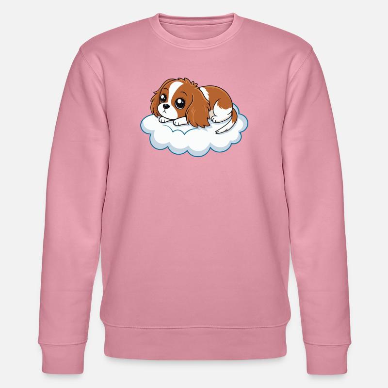 Chiot cavalier rêveur sur un nuage - Sweat bio CHANGER Stanley/Stella Unisexe - lilas onirique