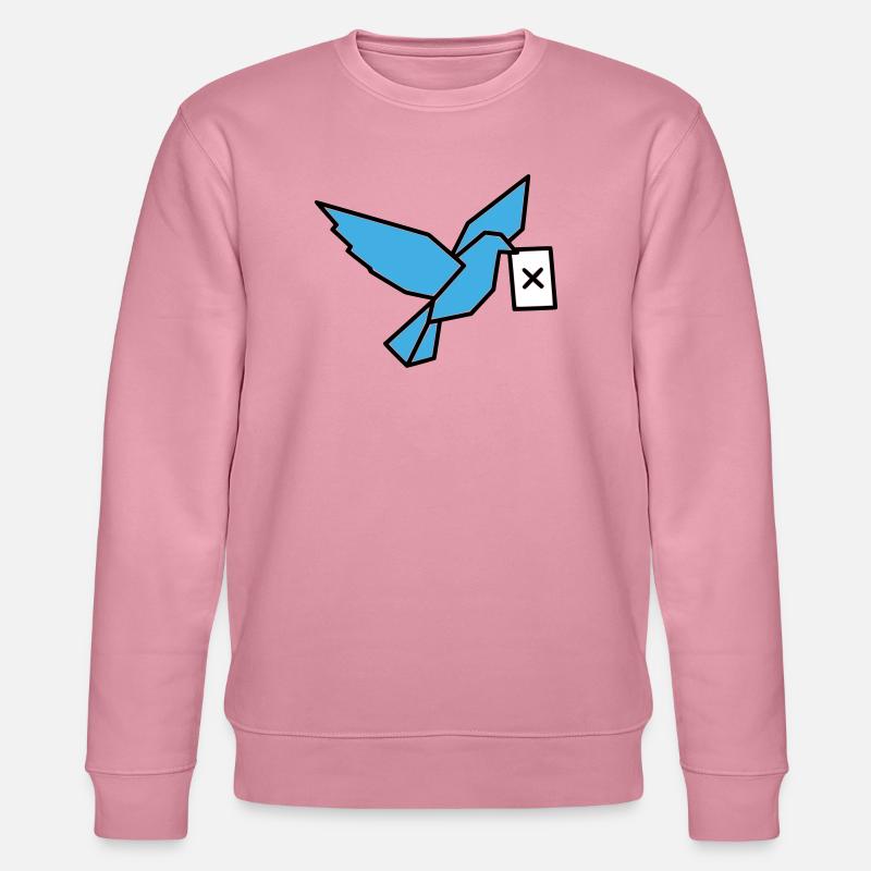 Brieftaube Wahlzettel Vogel Bunt - Stanley/Stella Unisex Bio-Sweatshirt CHANGER  - Lila Traum