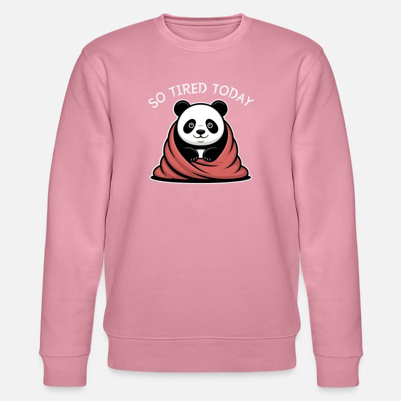 Panda Cuddle Dream Under Blanket - Stanley/Stella CHANGER Unisex Organic Sweatshirt - lilac dream
