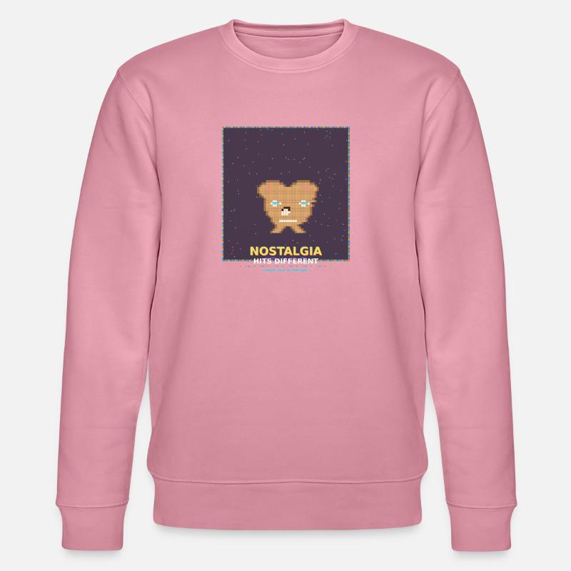 Nostalgia Pixel Bear: RetroGlanz Design - Stanley/Stella CHANGER Unisex Organic Sweatshirt - lilac dream