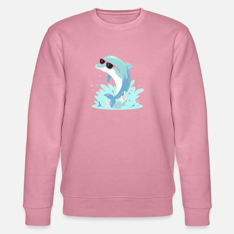 Delfin-Sommer-Pinkbrille - Stanley/Stella Unisex Bio-Sweatshirt CHANGER  - Lila Traum