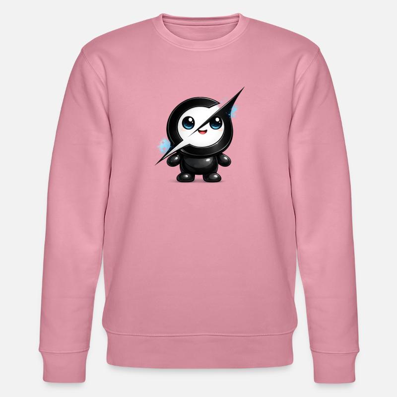 Süßer KI-Blitz-Grok-Maskottchen-Aufkleber - Stanley/Stella Unisex Bio-Sweatshirt CHANGER  - Lila Traum