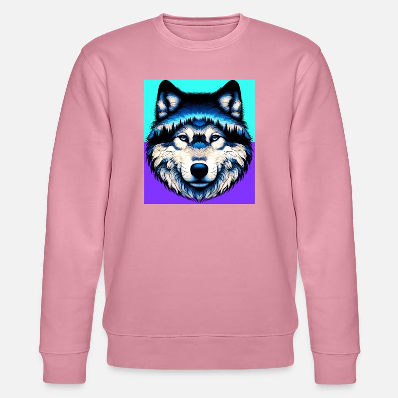 Wolf - Stanley/Stella Unisex Bio-Sweatshirt CHANGER  - Lila Traum