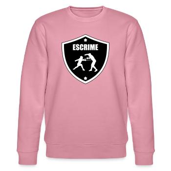Fechtwappen: das Schild der Teilnehmer - Stanley/Stella Unisex Bio-Sweatshirt CHANGER  - Lila Traum - Vorne - Jaron (178cm) & Liana (172cm)
