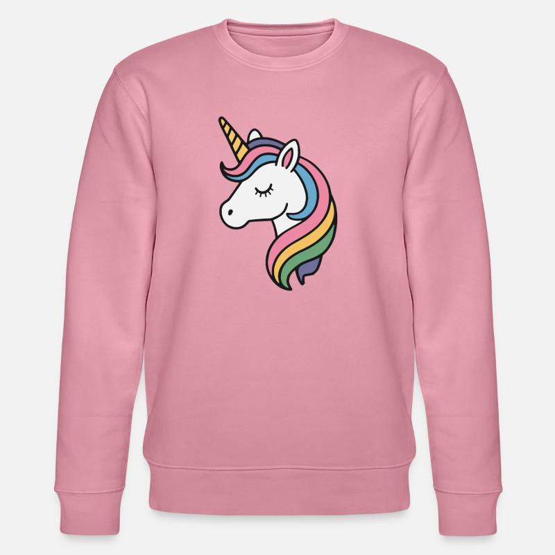 Einhorn Mädchen - Stanley/Stella Unisex Bio-Sweatshirt CHANGER  - Lila Traum