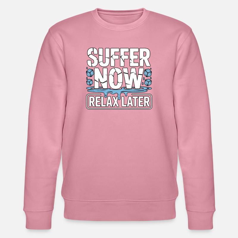 Suffer Now Relax Later Eisbaden - Stanley/Stella Unisex Bio-Sweatshirt CHANGER  - Lila Traum