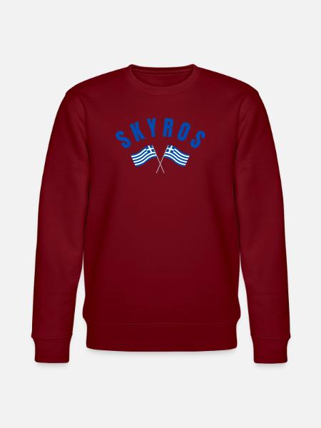 Skyros Greek Crossed Flags - Stanley/Stella CHANGER Unisex Organic Sweatshirt - lilac dream