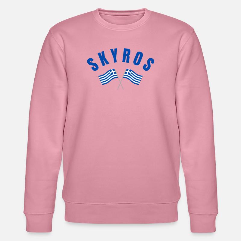 Drapeaux croisés grecs de Skyros - Sweat bio CHANGER Stanley/Stella Unisexe - lilas onirique