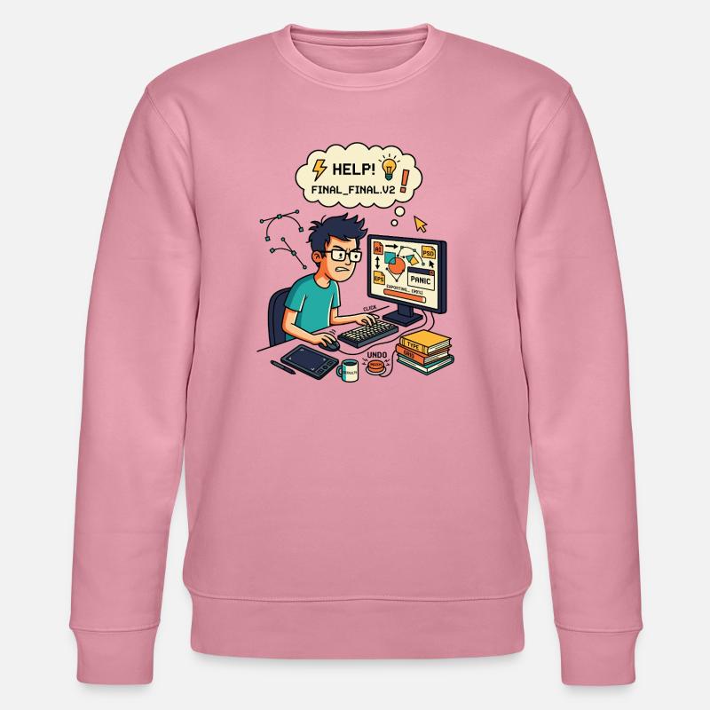 Graphic Designer Chaos Export Panic - Stanley/Stella Unisex Bio-Sweatshirt CHANGER  - Lila Traum