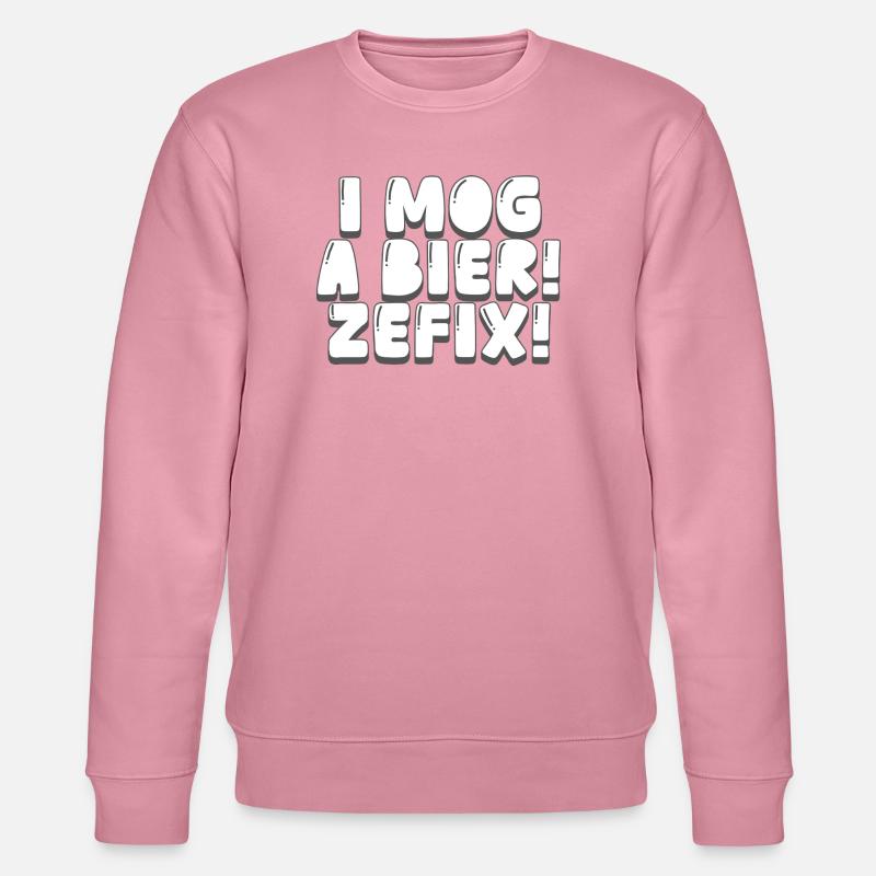 I mog a beer! zefix! - Stanley/Stella CHANGER Unisex Organic Sweatshirt - lilac dream