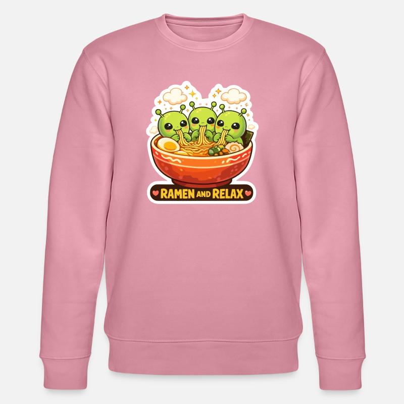 Ramen und Relax Aliens - Stanley/Stella Unisex Bio-Sweatshirt CHANGER  - Lila Traum