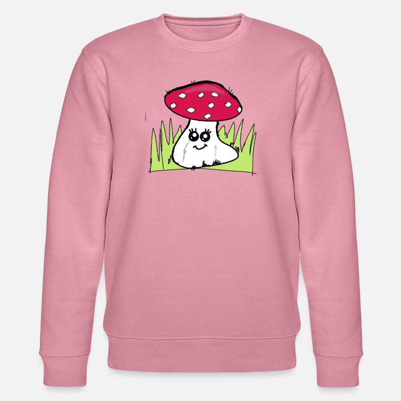 Zwinkernder Pilz mit rotem Hut - Stanley/Stella Unisex Bio-Sweatshirt CHANGER  - Lila Traum