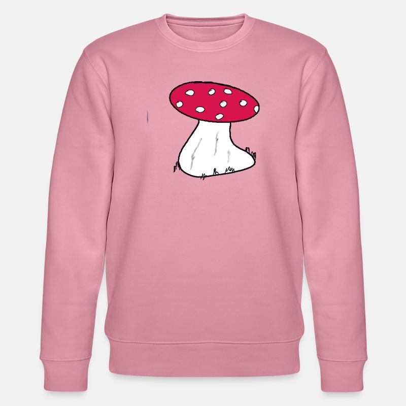 Red Toadstool Cartoon Pattern - Stanley/Stella CHANGER Unisex Organic Sweatshirt - lilac dream