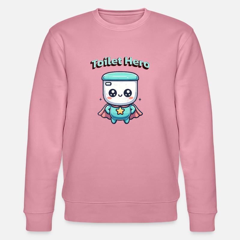 Toiletten Held WC Superheld Bad Badezimmer  - Stanley/Stella Unisex Bio-Sweatshirt CHANGER  - Lila Traum