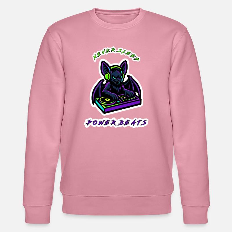 Neon Bat DJ Power Beats - Stanley/Stella CHANGER Unisex Organic Sweatshirt - lilac dream