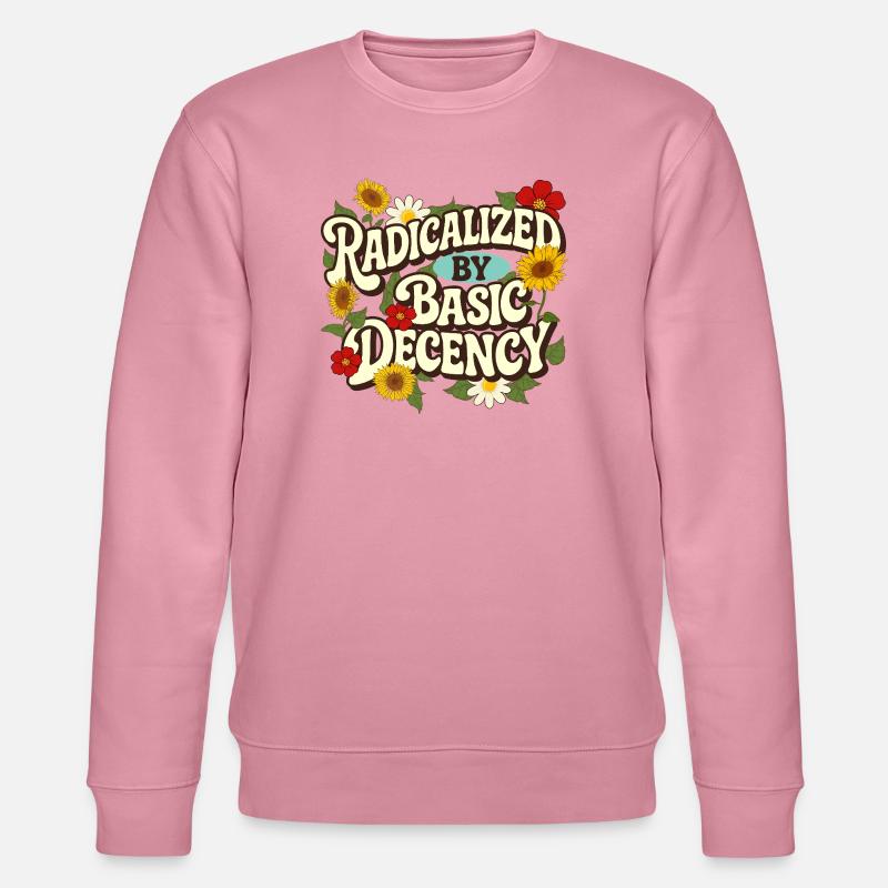 Radicalized Basic Decency Empathy Social Justice - Stanley/Stella CHANGER Unisex Organic Sweatshirt - lilac dream