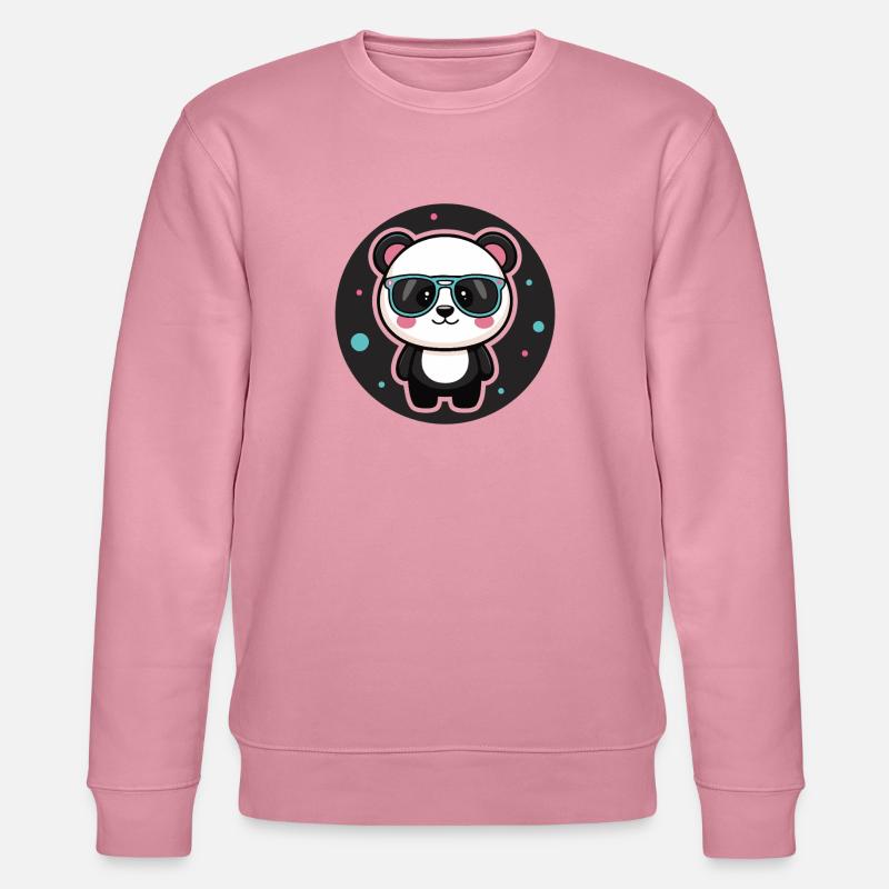 Panda kawaii chic lunettes rétro pastel - Sweat bio CHANGER Stanley/Stella Unisexe - lilas onirique
