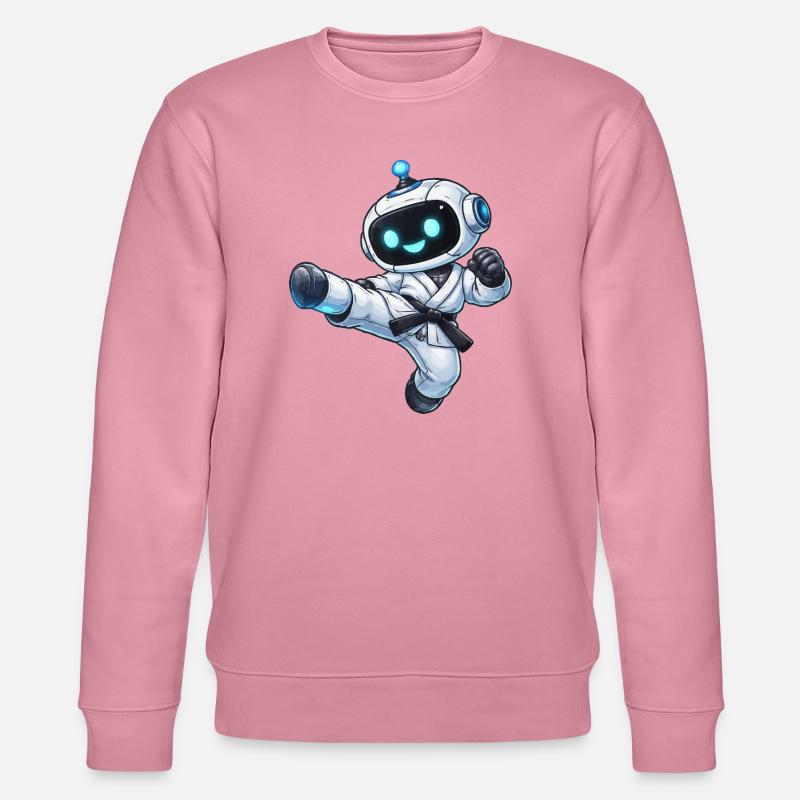 Kampfroboter im Karate-Gi - Stanley/Stella Unisex Bio-Sweatshirt CHANGER  - Lila Traum
