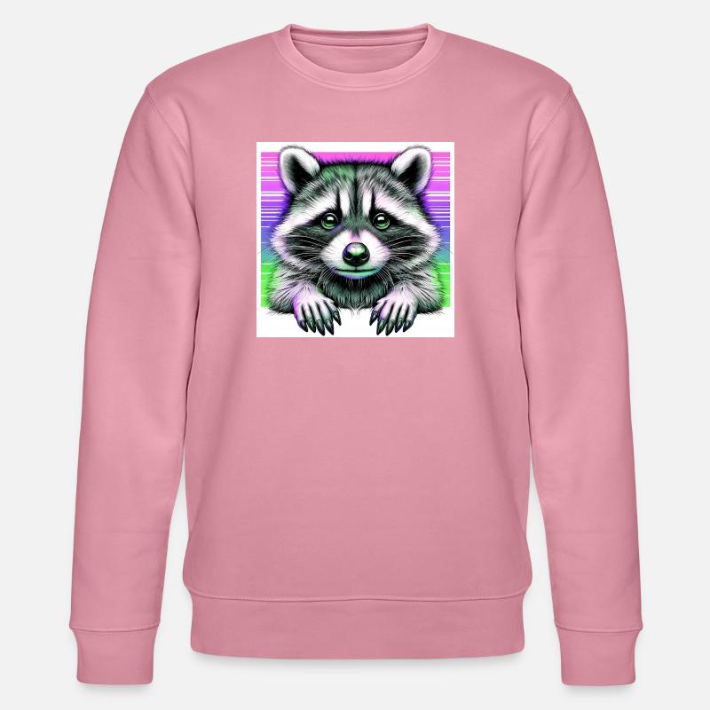 Waschbär - Stanley/Stella Unisex Bio-Sweatshirt CHANGER  - Lila Traum