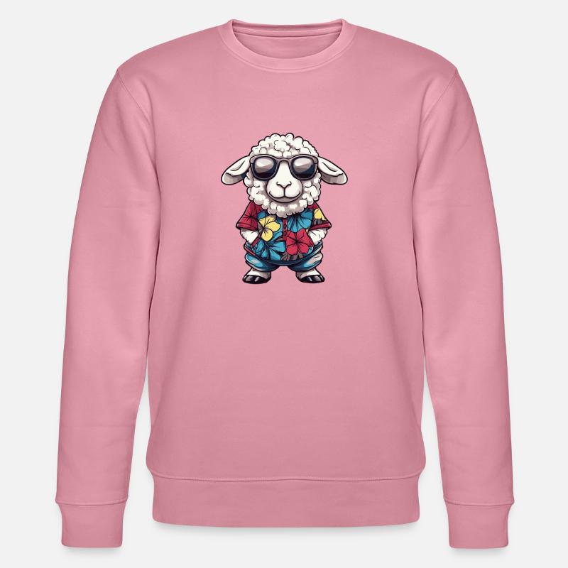 Schaf Comic Urlaub - Stanley/Stella Unisex Bio-Sweatshirt CHANGER  - Lila Traum