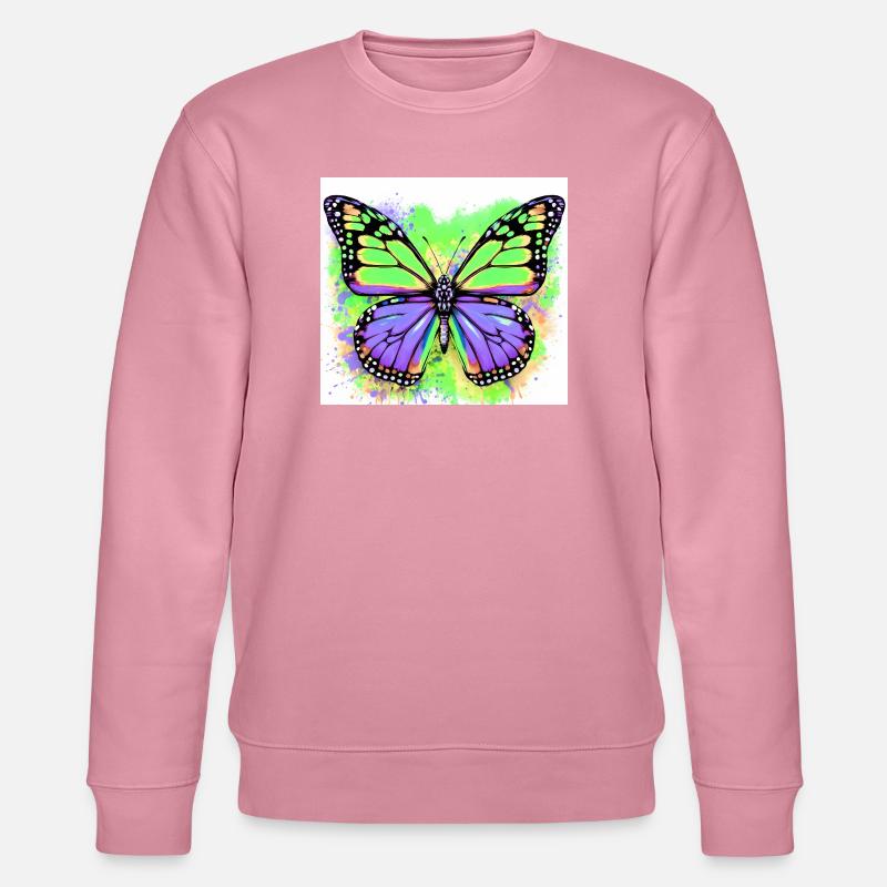 Schmetterling - Stanley/Stella Unisex Bio-Sweatshirt CHANGER  - Lila Traum