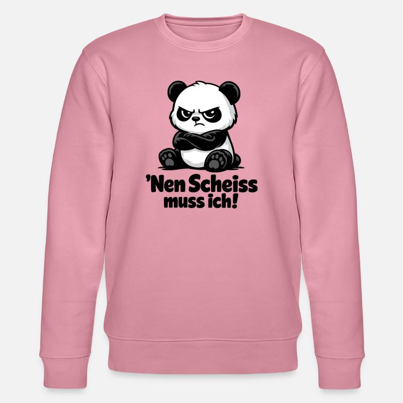 Nen Scheiss Muss Ich Panda - Stanley/Stella Unisex Bio-Sweatshirt CHANGER  - Lila Traum