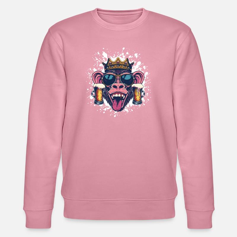 Affe Bier Lustig - Stanley/Stella Unisex Bio-Sweatshirt CHANGER - Lila Traum