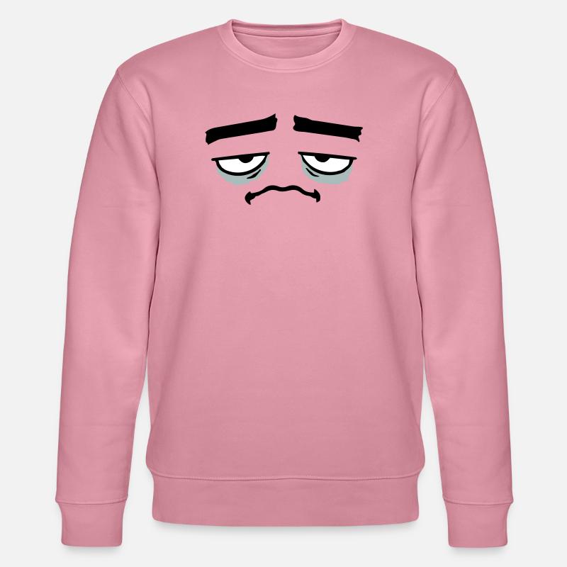 Grumpy sad disappointed face funny - Stanley/Stella CHANGER Unisex Organic Sweatshirt - lilac dream