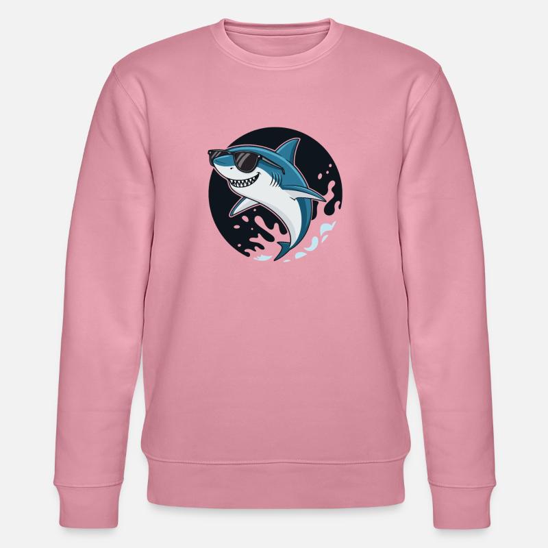 Surferhai mit dunkler Brille - Stanley/Stella Unisex Bio-Sweatshirt CHANGER - Lila Traum