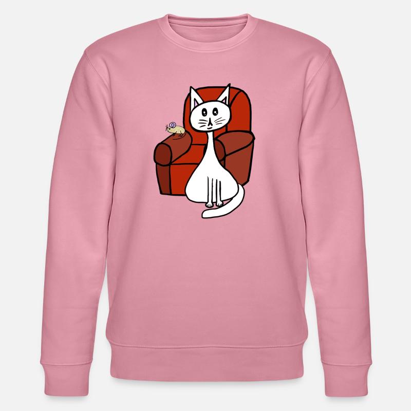 Haustiere Katze Maus Katzen Mäuse - Stanley/Stella Unisex Bio-Sweatshirt CHANGER - Lila Traum