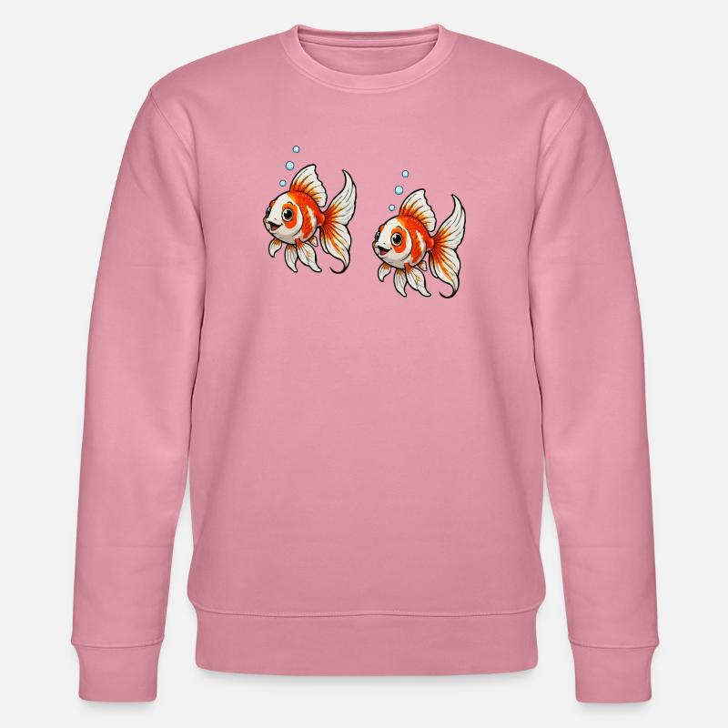 Goldfische Comic - Stanley/Stella Unisex Bio-Sweatshirt CHANGER  - Lila Traum