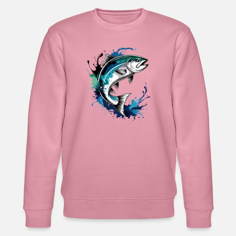 Saut du saumon - Sweat bio CHANGER Stanley/Stella Unisexe - lilas onirique