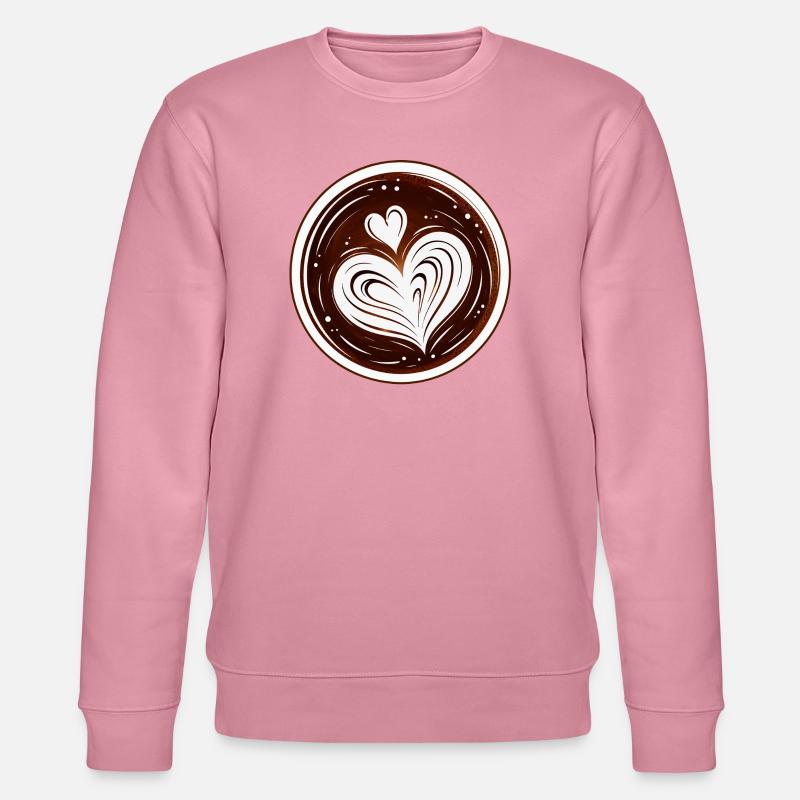Latte Art Cœur Coffee Design - Sweat bio CHANGER Stanley/Stella Unisexe - lilas onirique