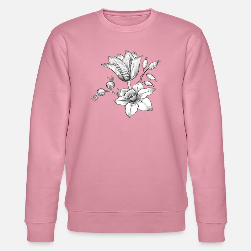 Blütenranke - Stanley/Stella Unisex Bio-Sweatshirt CHANGER  - Lila Traum
