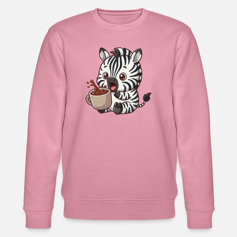 Funny Zebra Coffee Coffee Lover - Stanley/Stella CHANGER Unisex Organic Sweatshirt - lilac dream