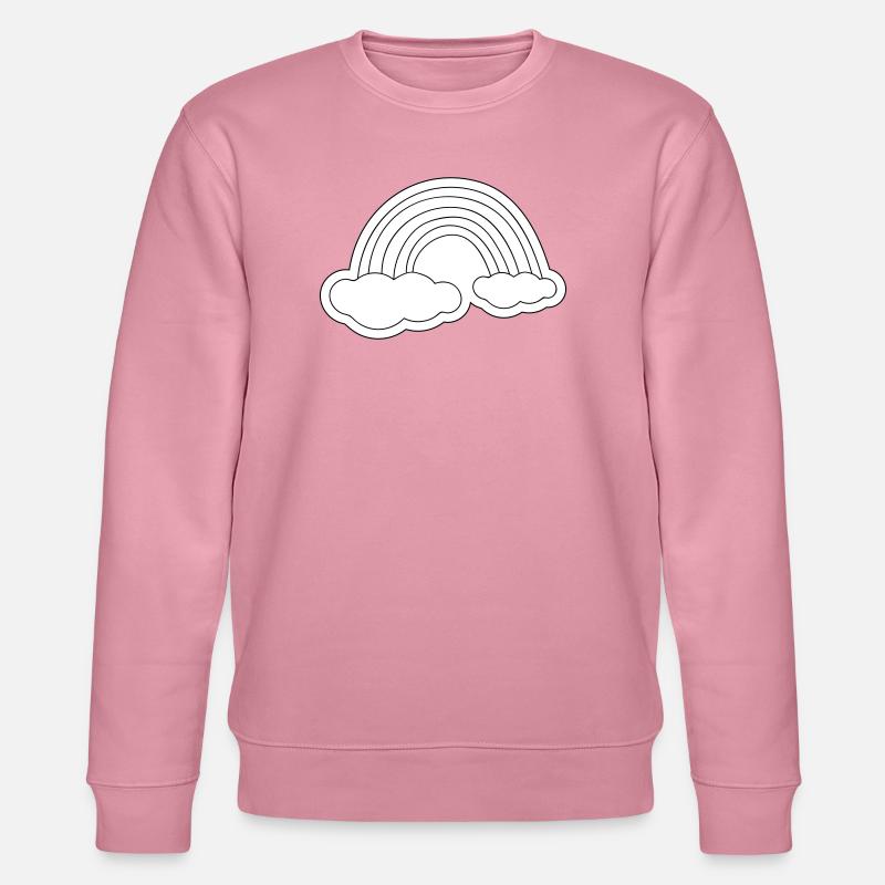 Minimalistischer Regenbogen auf Wolken - Stanley/Stella Unisex Bio-Sweatshirt CHANGER  - Lila Traum