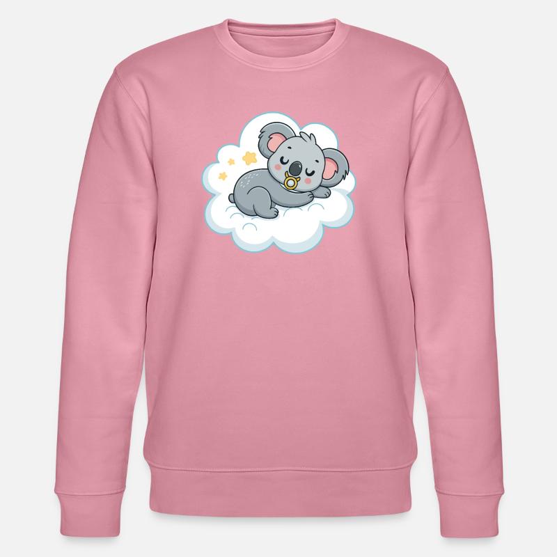 Dreamy Koala on Pacifier Cloud - Stanley/Stella CHANGER Unisex Organic Sweatshirt - lilac dream