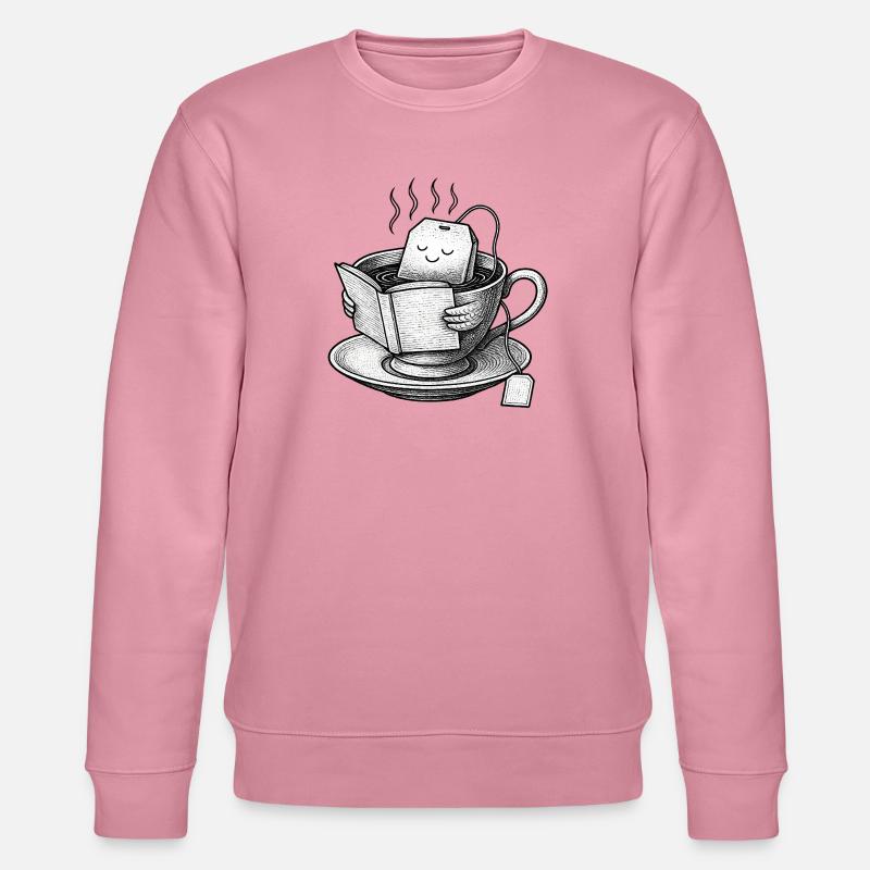 Cozy Tea Cup Reader - Stanley/Stella CHANGER Unisex Organic Sweatshirt - lilac dream