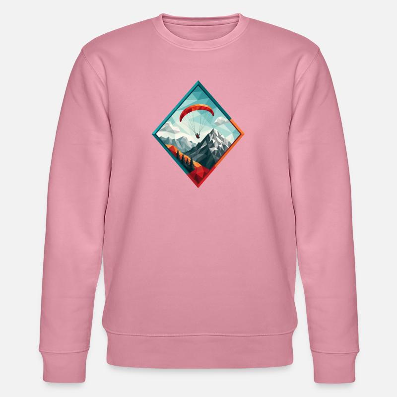Paraglider über Berglandschaft - Stanley/Stella Unisex Bio-Sweatshirt CHANGER  - Lila Traum