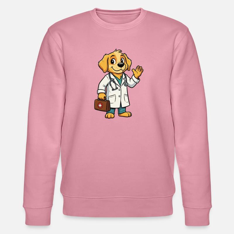 Dessin animé de chien vétérinaire - Sweat bio CHANGER Stanley/Stella Unisexe - lilas onirique