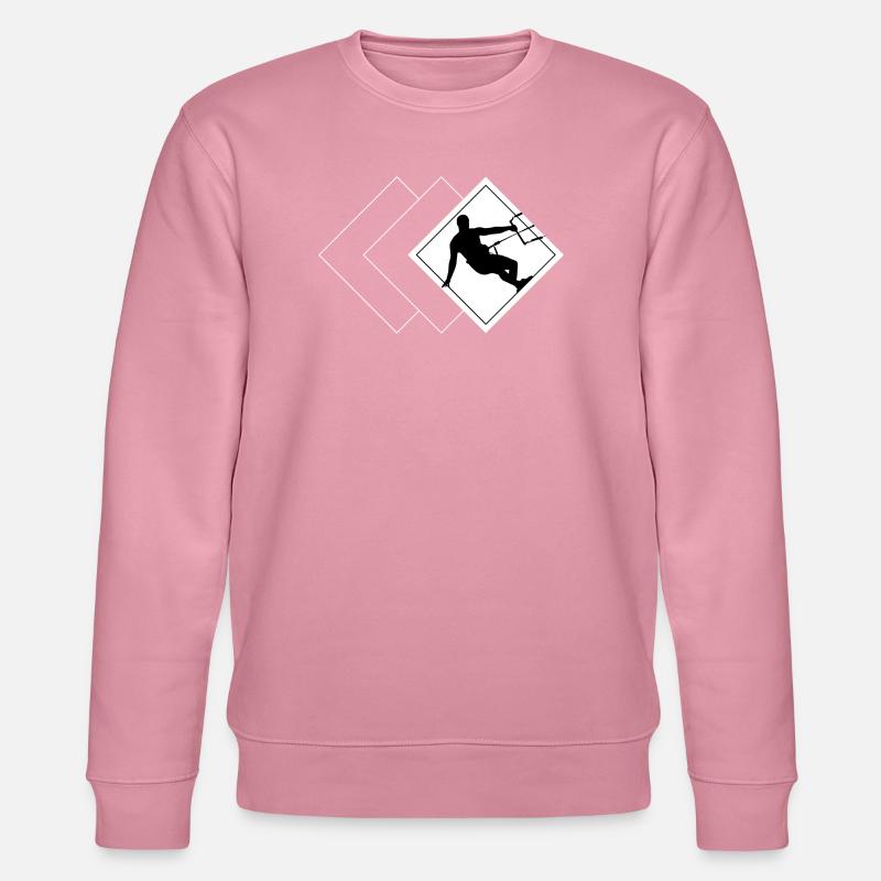 quadrat_kitesurfer_weiss - Stanley/Stella Unisex Bio-Sweatshirt CHANGER - Lila Traum
