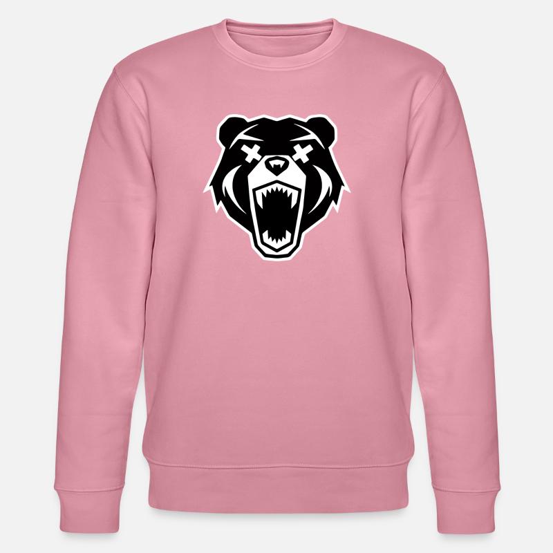 Wütender Bärenkopf - Stanley/Stella Unisex Bio-Sweatshirt CHANGER  - Lila Traum