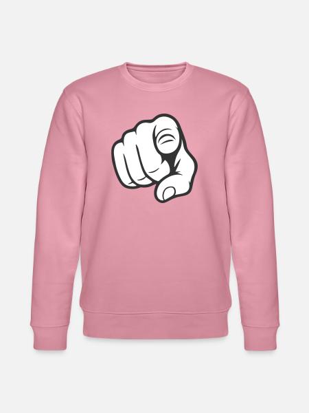 Pointing Finger You Gesture Sticker Design - Stanley/Stella CHANGER Unisex Organic Sweatshirt - lilac dream