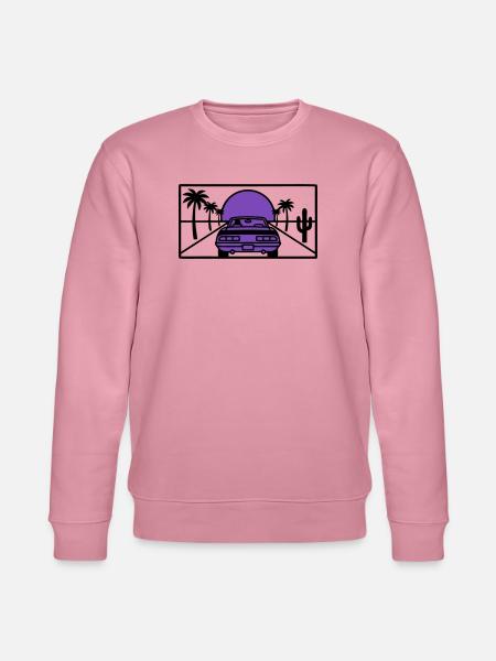 Night Driving Highway Graphic - Stanley/Stella CHANGER Unisex Organic Sweatshirt - lilac dream