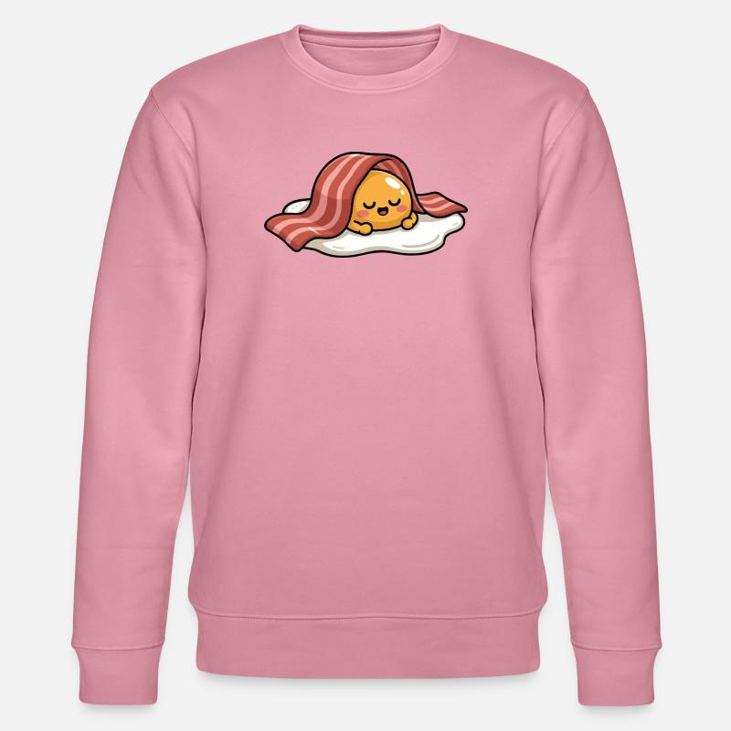Sleeping Egg with Bacon Cartoon - Stanley/Stella Unisex Bio-Sweatshirt CHANGER  - Lila Traum