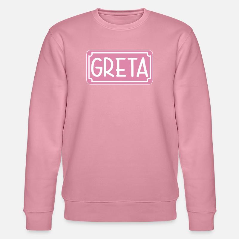 NAMENSGESCHENK MÄDCHEN GRETA SCHILD - Stanley/Stella Unisex Bio-Sweatshirt CHANGER  - Lila Traum