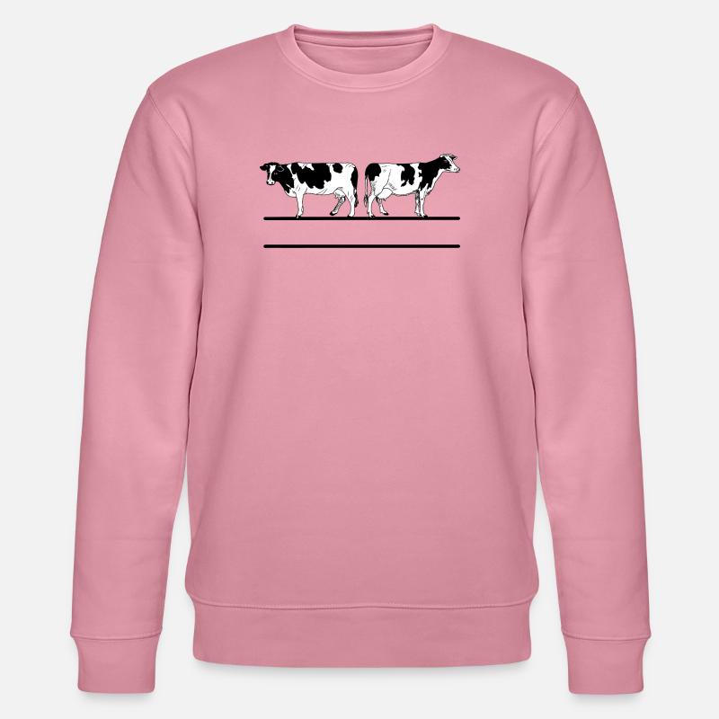 Monogramme de vaches blanches noires - Sweat bio CHANGER Stanley/Stella Unisexe - lilas onirique