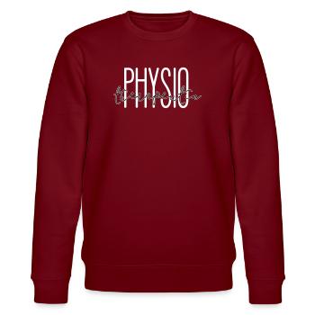 Stilvolles Design für die Physiotherapeutin - Stanley/Stella Unisex Bio-Sweatshirt CHANGER  - Burgunderrot - Vorne - Nik (191cm) & Marisol (170cm)